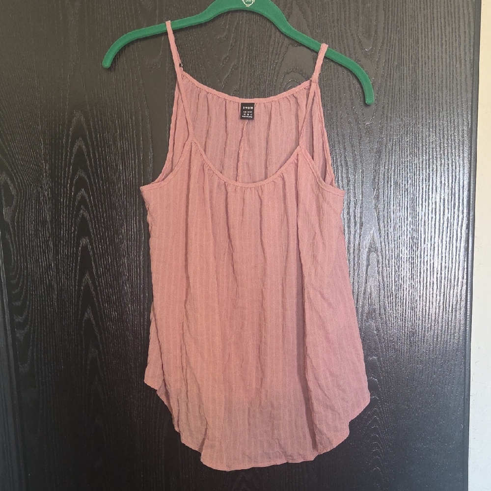 H&M Relaxed Pink Ribbed Camisole